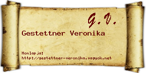 Gestettner Veronika névjegykártya